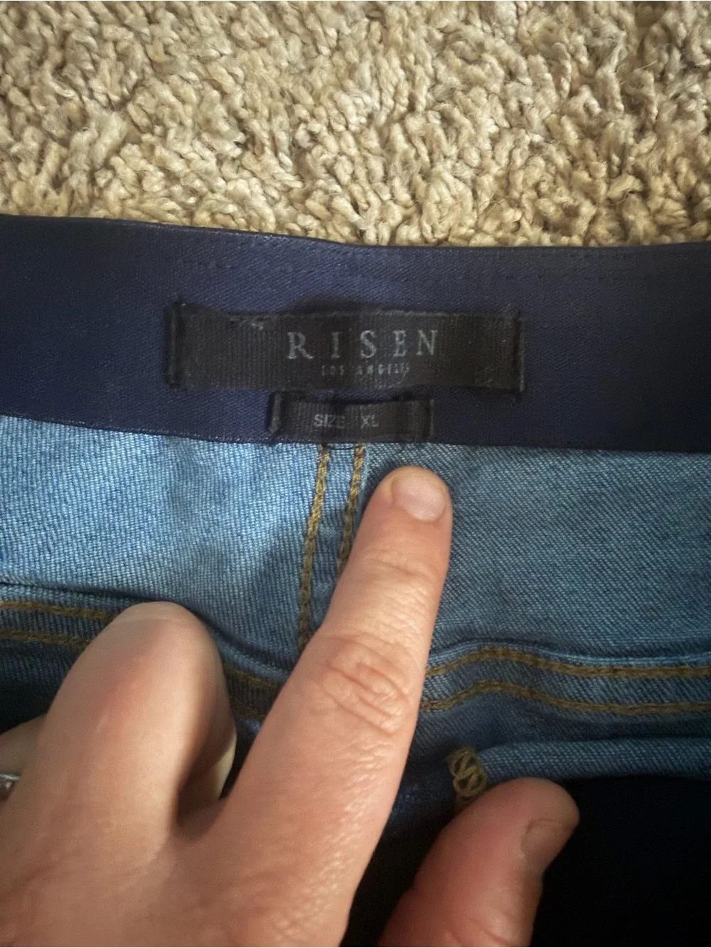 Dark Blue Distressed Flare Jeans - Women - Picture 2 of 2